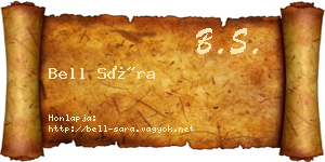 Bell Sára névjegykártya