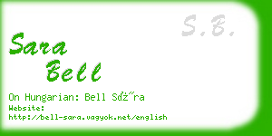 sara bell business card